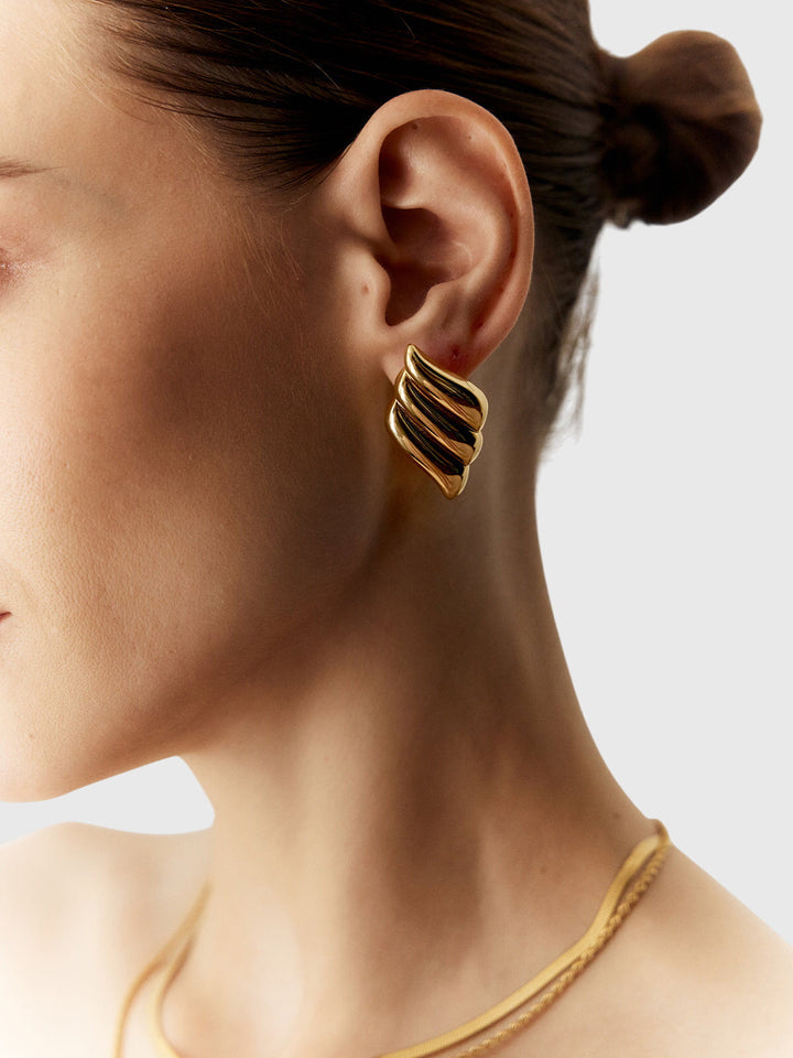 Aitana Three-Layer Wing-Shaped Earrings - Elena Harper