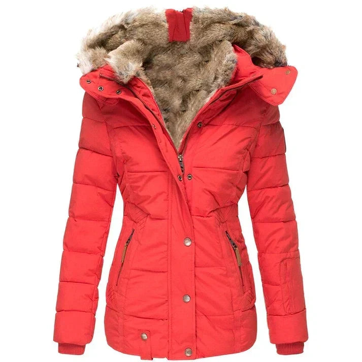 Brigitte - Chic Down Jacket with Fur Lining