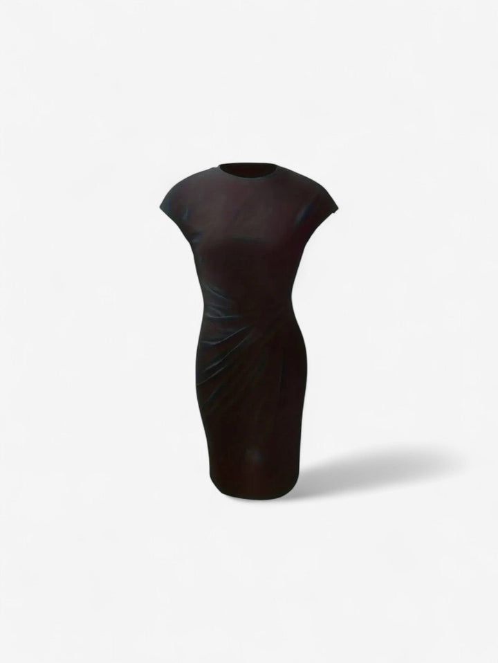 Women’s Ruched Formal Wrap Bodycon Midi Dress