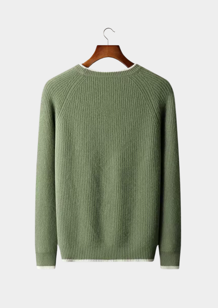 NOBA WOOL TWO TONE CREWNECK