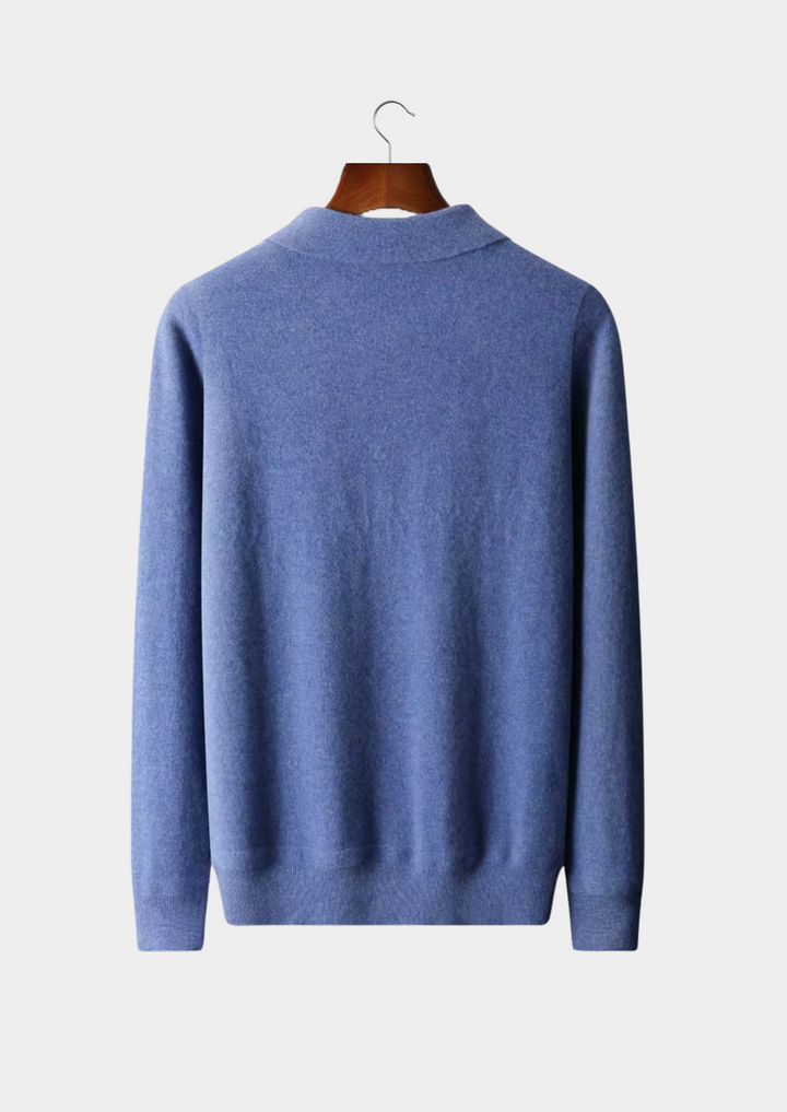 NOBA WOOL HALF ZIP POLO