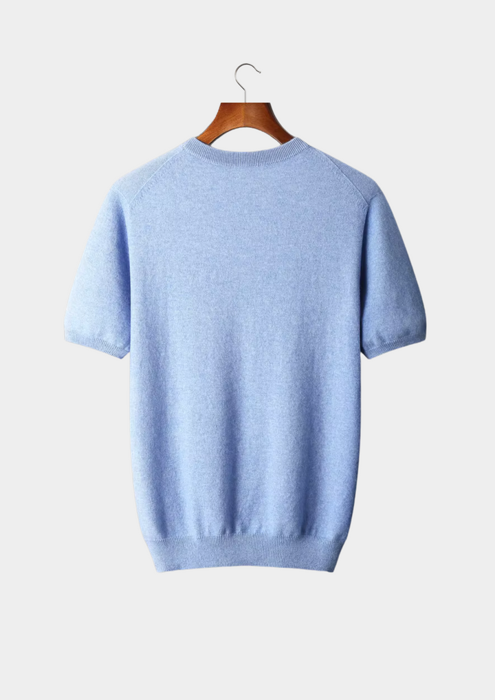 100% CASHMERE CLASSIC CREWNECK T-SHIRT