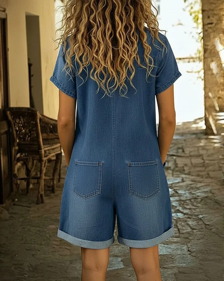 Briar Short Sleeve Playsuit Dress - Elena Harper