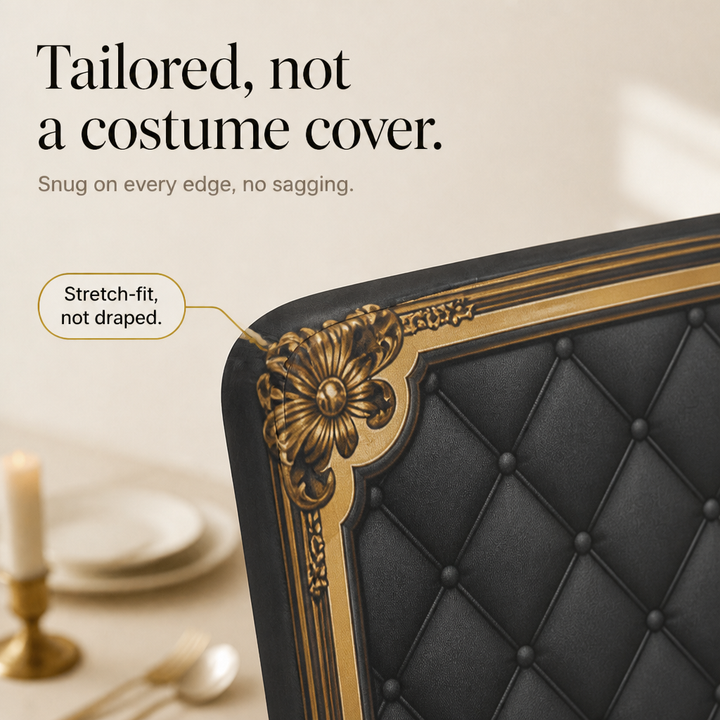 Baronova Baroque Print Stretch Dining Chair Cover (6-pack) - Elena Harper