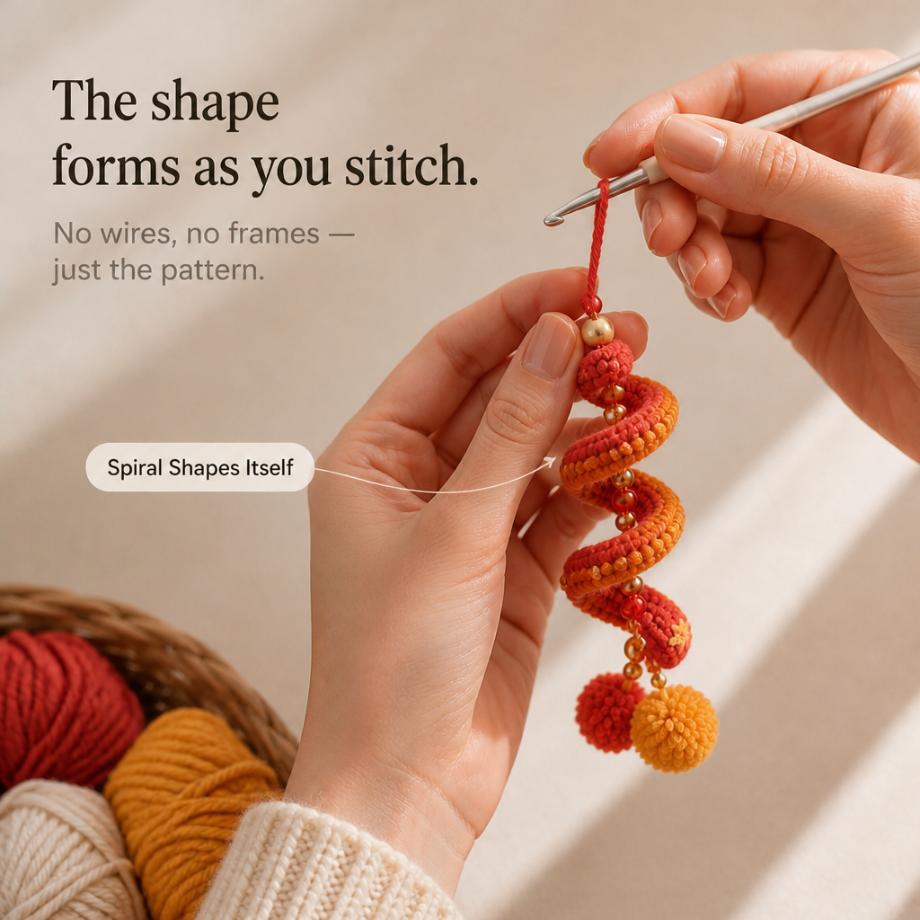 Dracora Spiral Dragon Crochet Ornament Kit - Elena Harper