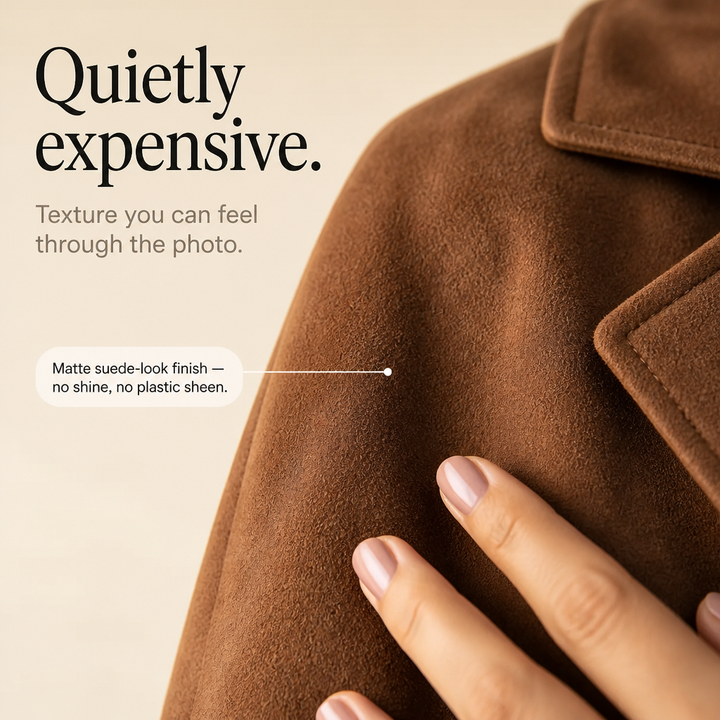 Draperie Suede Trench That Moves With You, Not Around You - Elena Harper