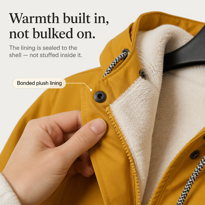 Cozynara Fleece-Lined Hooded Windproof Jacket - Elena Harper