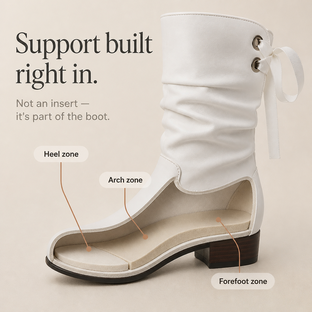 Archwell – Ruched Ribbon Mid-Calf Boots