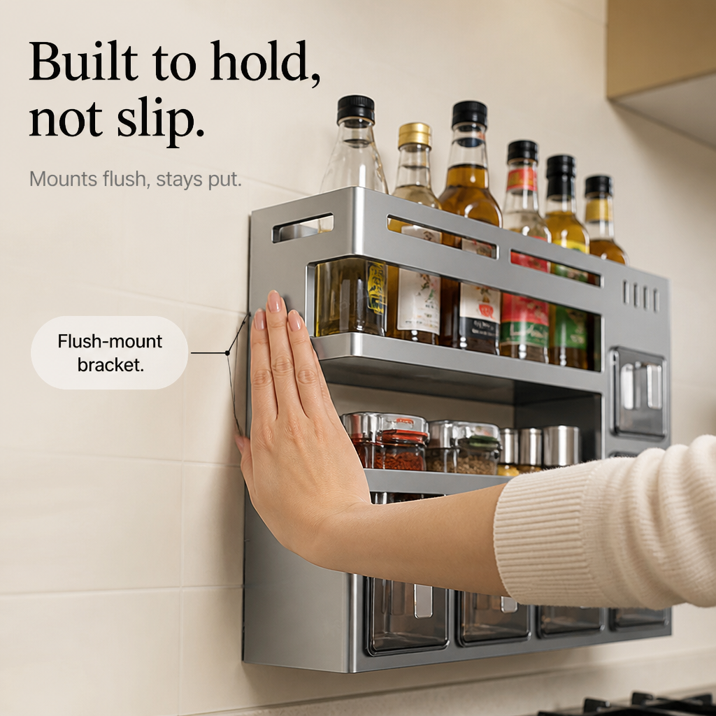 Drynest Anti-Rust Sealed Sliding Drawer Wall Rack - Elena Harper