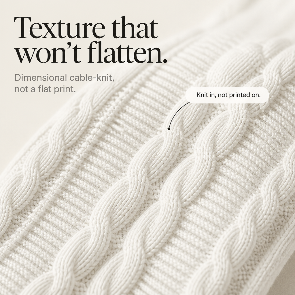 Cabelyn Embossed Cable-Knit Half-Zip Pullover - Elena Harper