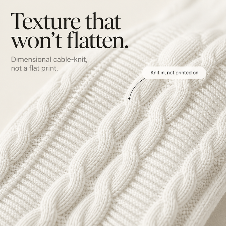 Cabelyn Embossed Cable-Knit Half-Zip Pullover - Elena Harper