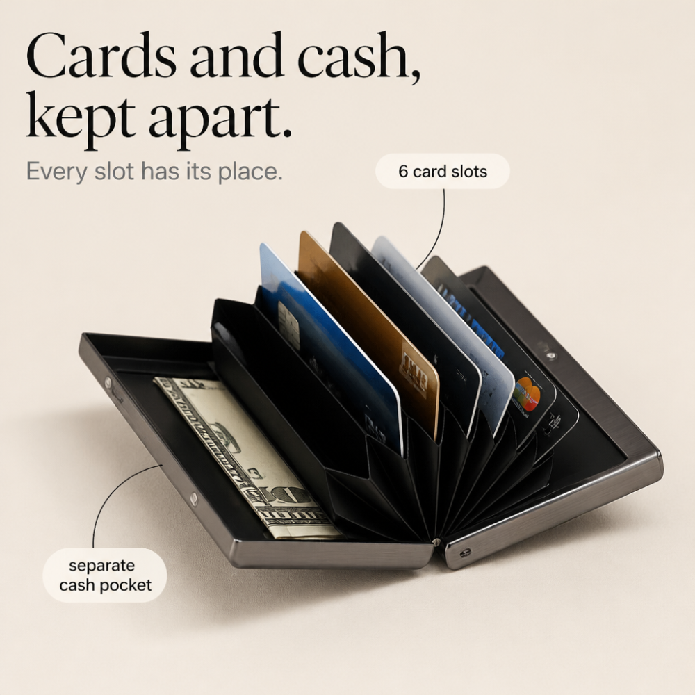 CardVault Slim Compartment Wallet - Elena Harper