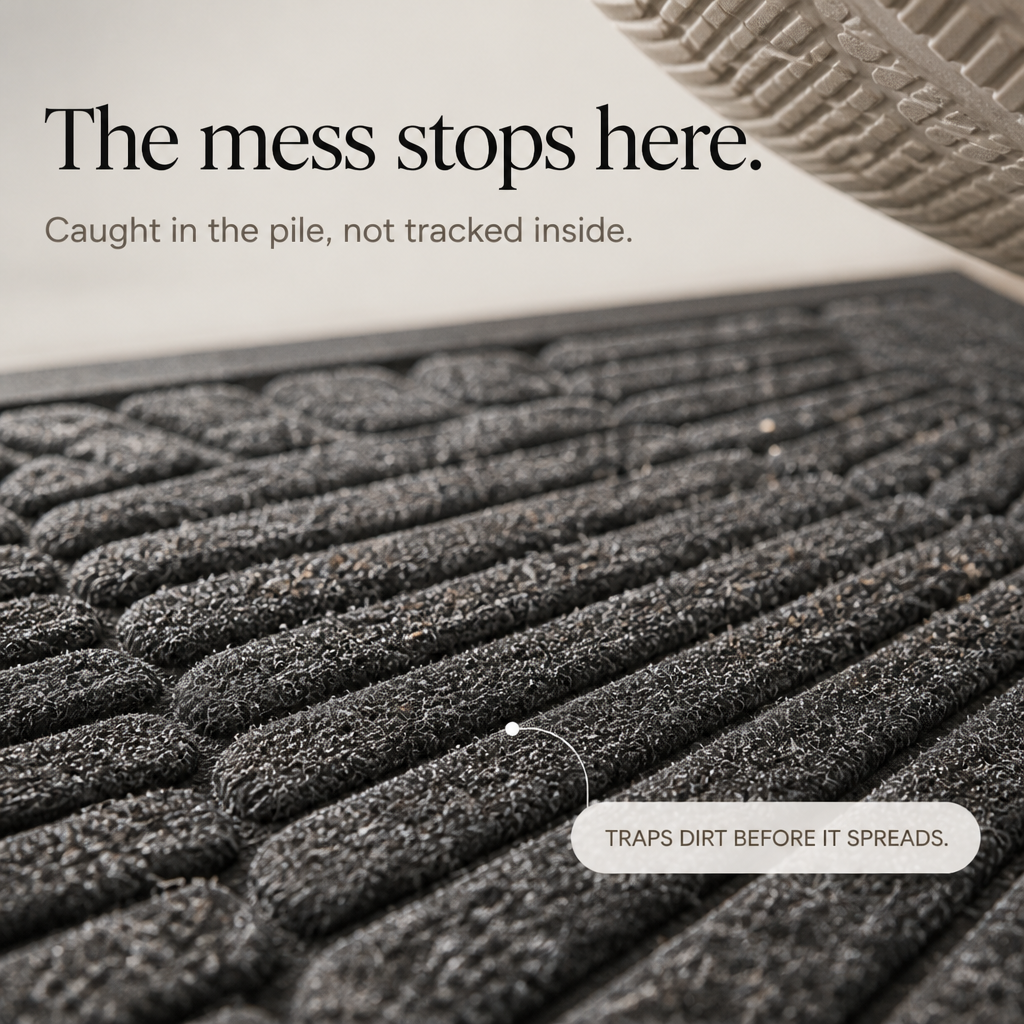 Curvella Semi-Circular Non-Slip Entryway Door Mat - Elena Harper