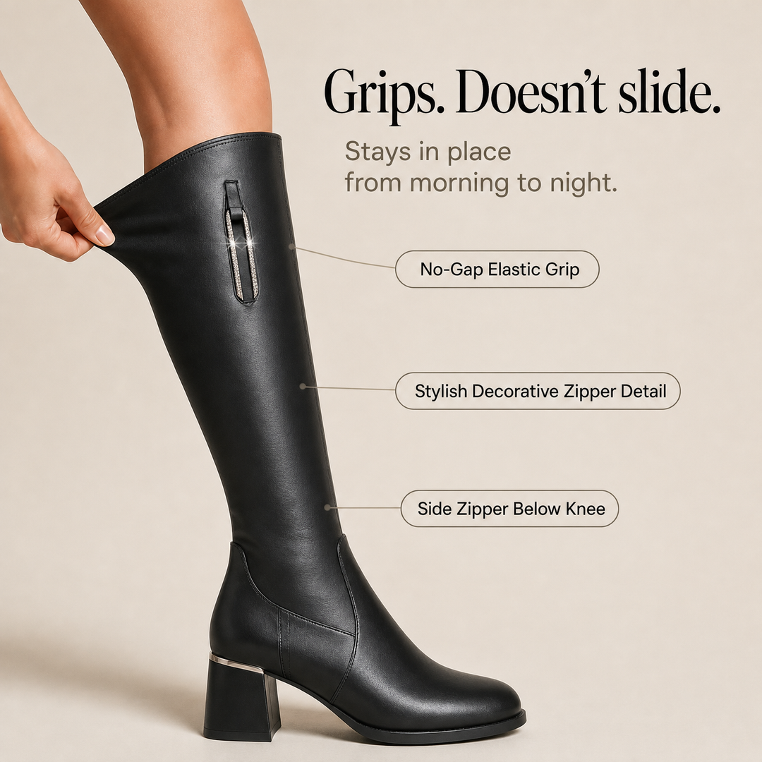 Cozeva Stretch Elastic Warm-Lined Over-The-Knee Boots - Elena Harper