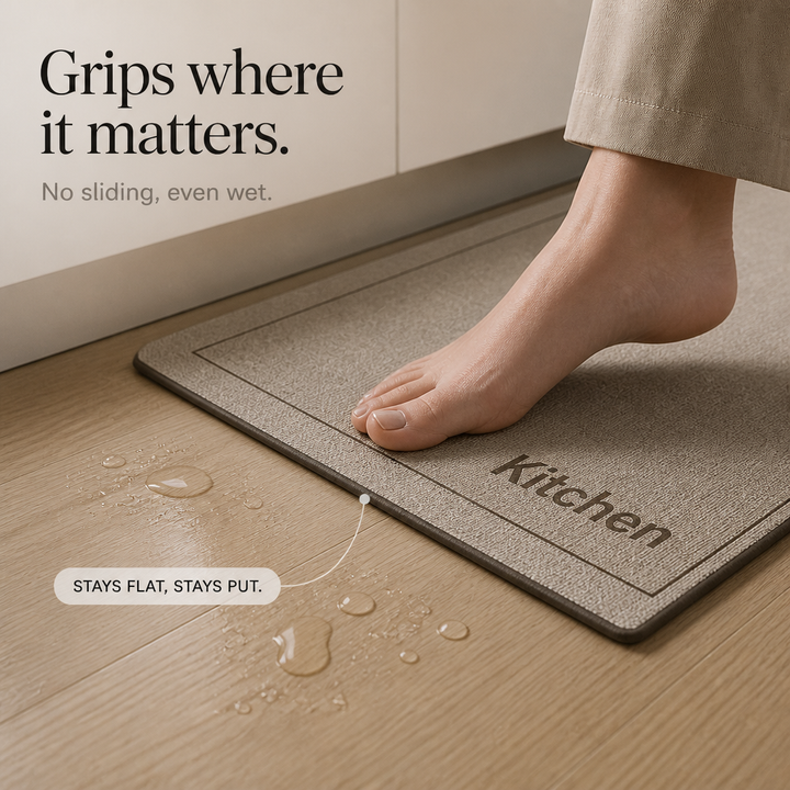 Drymatt L-Shaped Diatomite Quick-Dry Kitchen Mat - Elena Harper