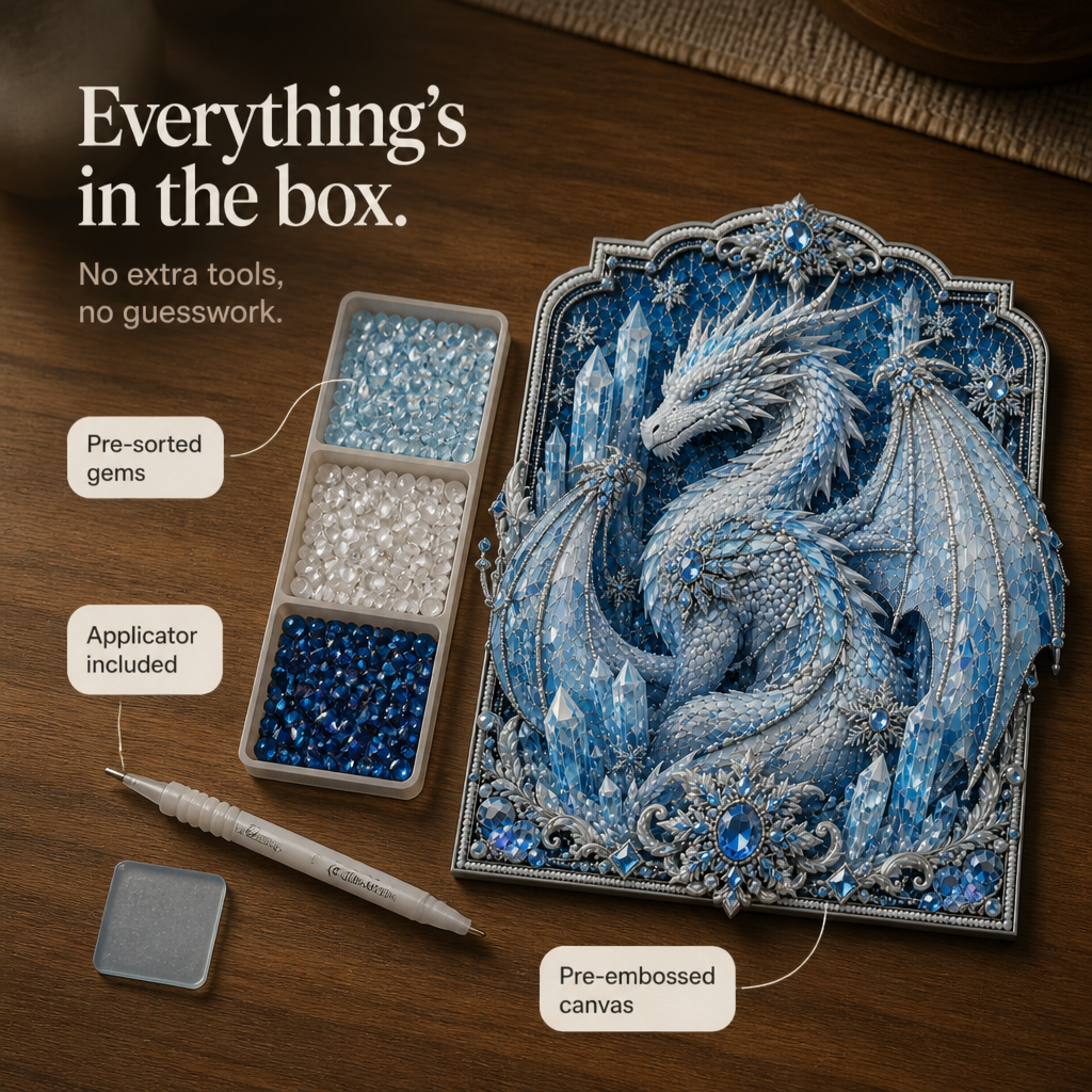 Dragonelle 3D Crystal Dragon Diamond Art Kit - Elena Harper