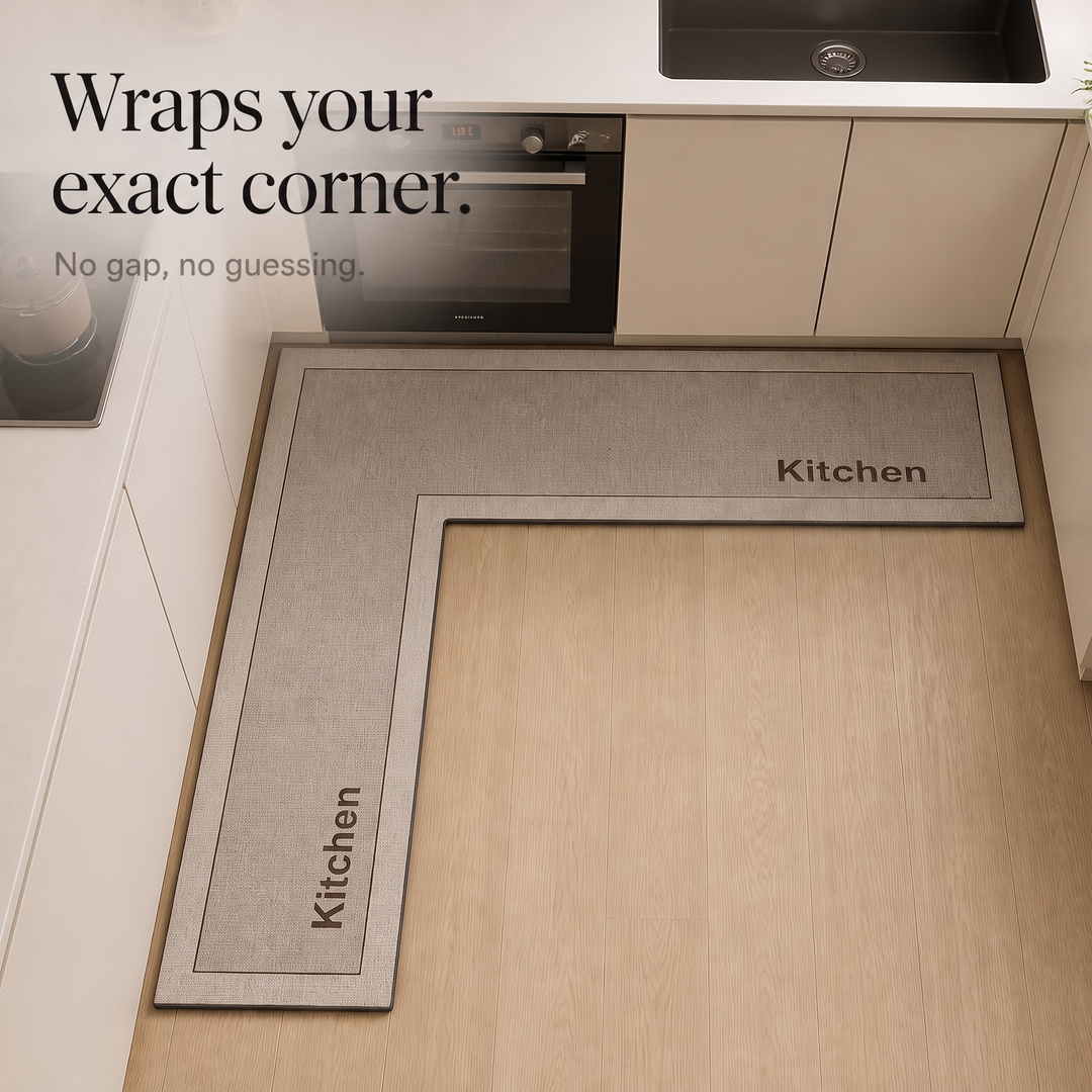 Drymatt L-Shaped Diatomite Quick-Dry Kitchen Mat - Elena Harper