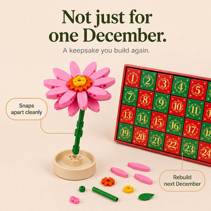 Advent Bloom 24-Day Flower Building Block Advent Calendar - Elena Harper