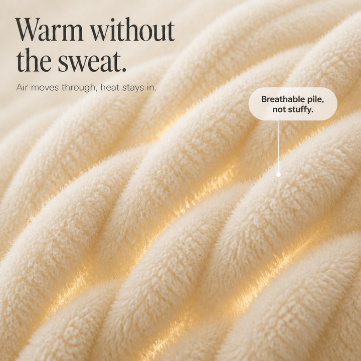 Cloudwarm Textured Fleece-Look Hoodie And Pants Set - Elena Harper