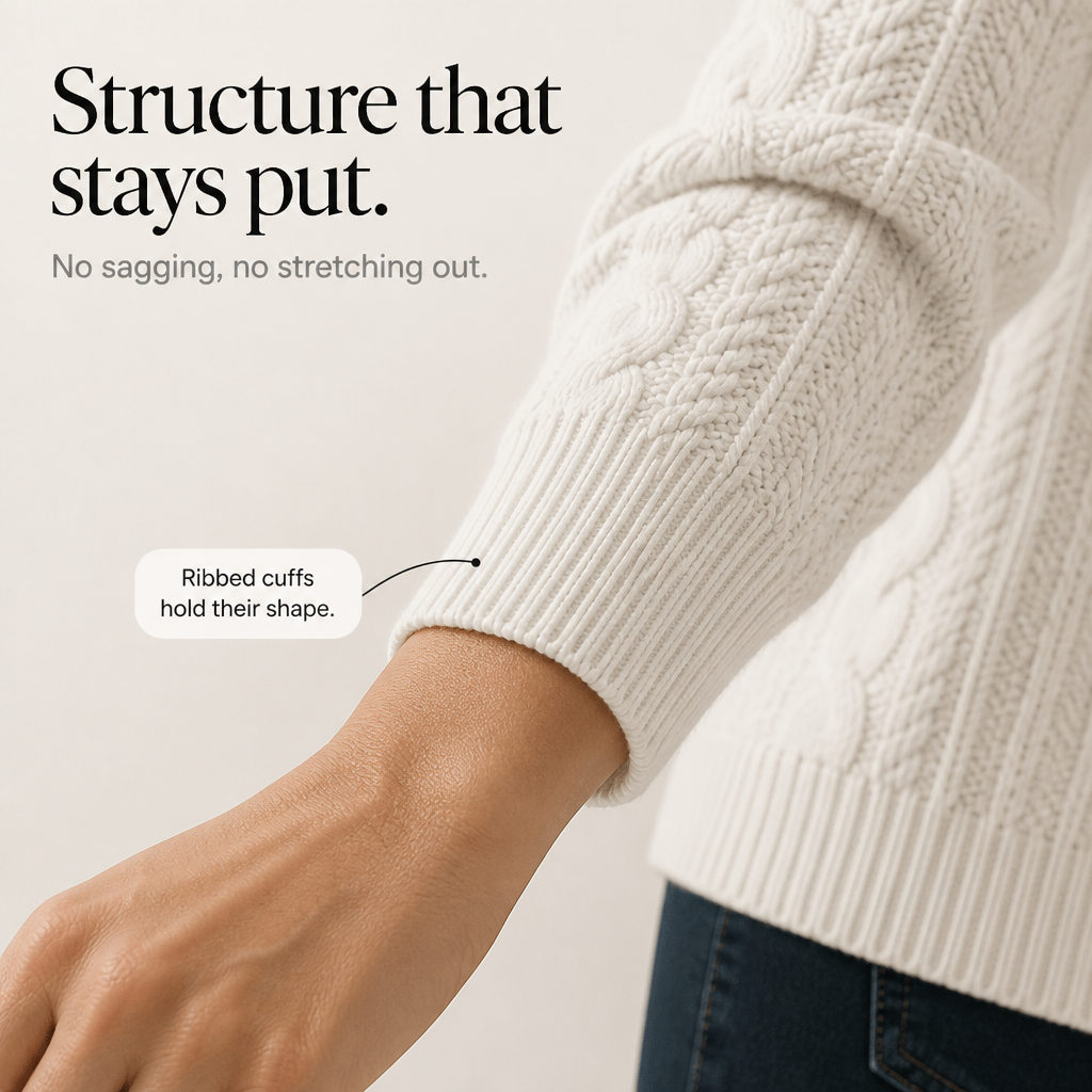 Cabelyn Embossed Cable-Knit Half-Zip Pullover - Elena Harper