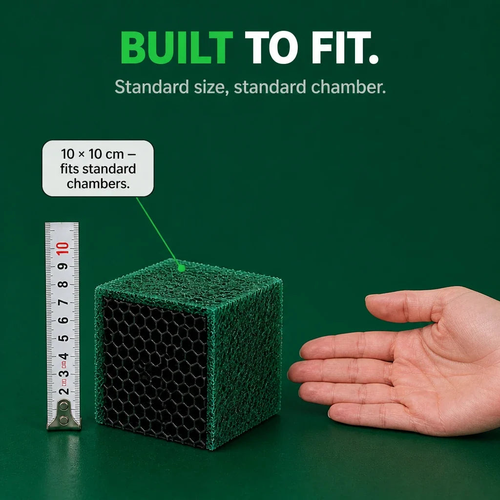 ClearCurrent – Green Honeycomb Aquarium Filter Cube
