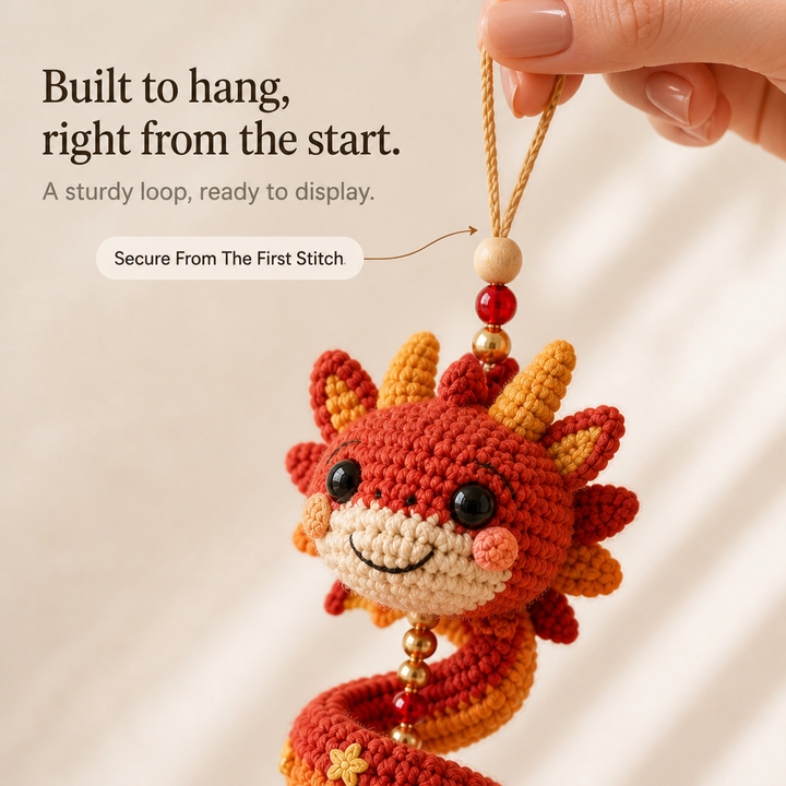 Dracora Spiral Dragon Crochet Ornament Kit - Elena Harper