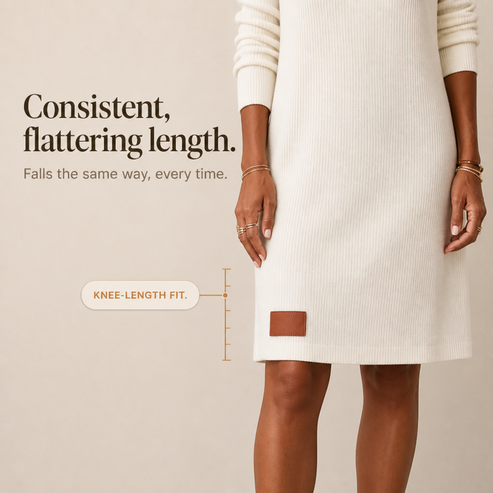 Draperie Cowl-Neck Ribbed Knit Sweater Dress - Elena Harper