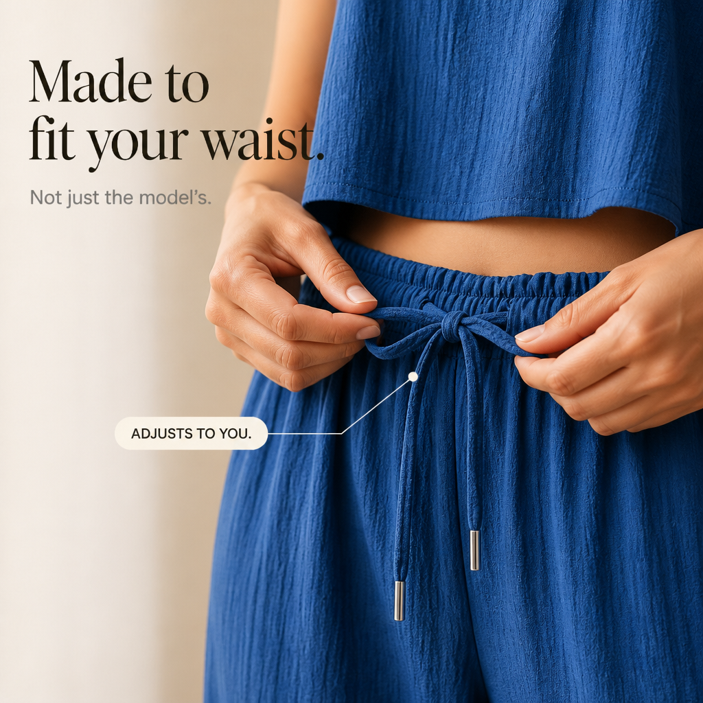 Crinklewear Crinkle Cami And Wide-Leg Pants Set - Elena Harper