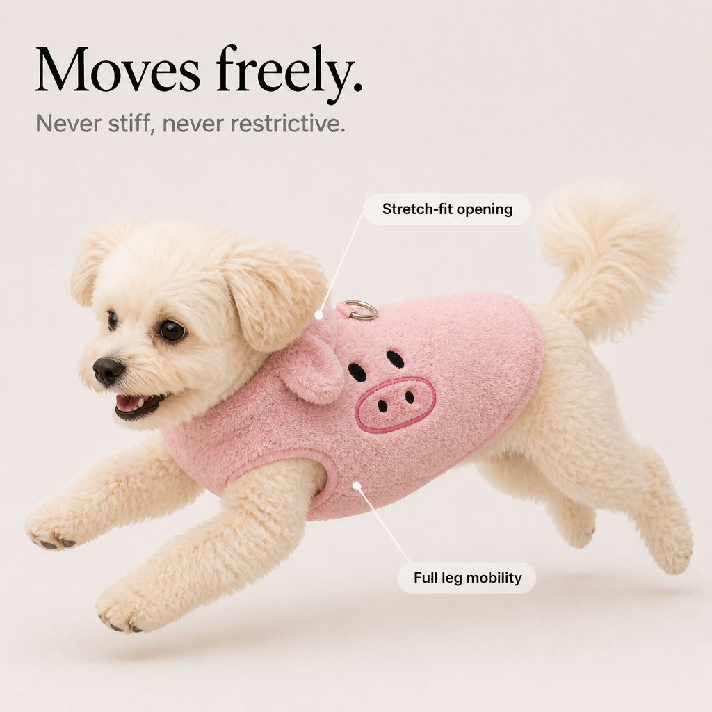 CozyTrail Fleece-Lined Dog Vest With Leash Ring - Elena Harper