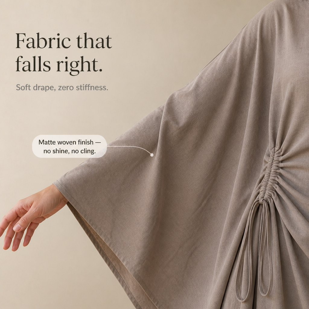 Cinchara Ruched Waist Batwing Kaftan Two-Piece Set - Elena Harper