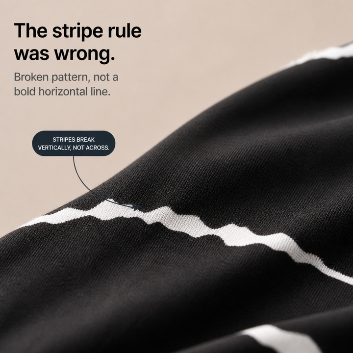 Curvella Striped V-Neck Stretch Knit Tee - Elena Harper