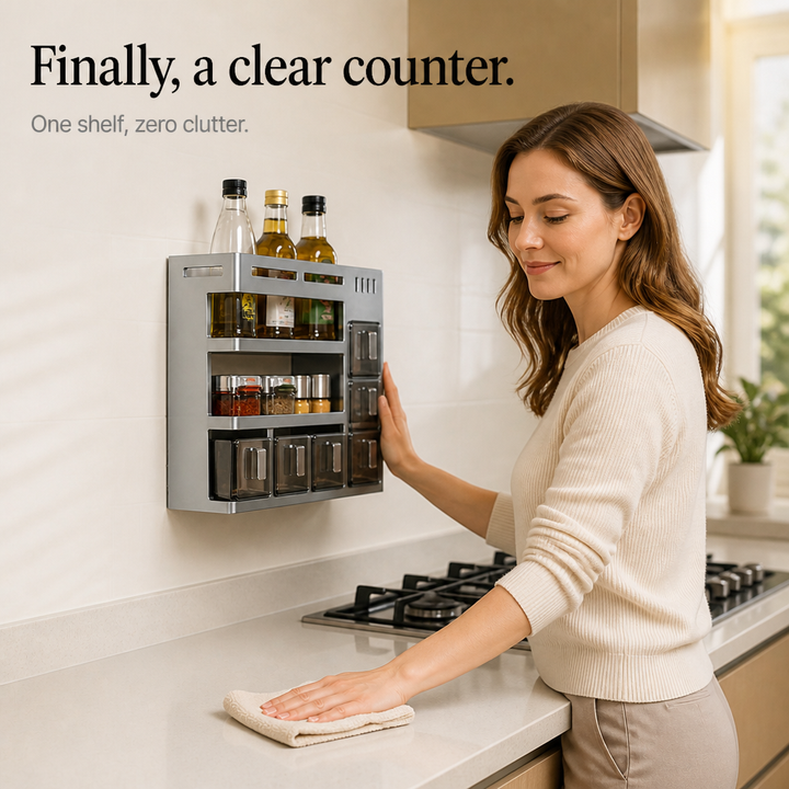 Drynest Anti-Rust Sealed Sliding Drawer Wall Rack - Elena Harper