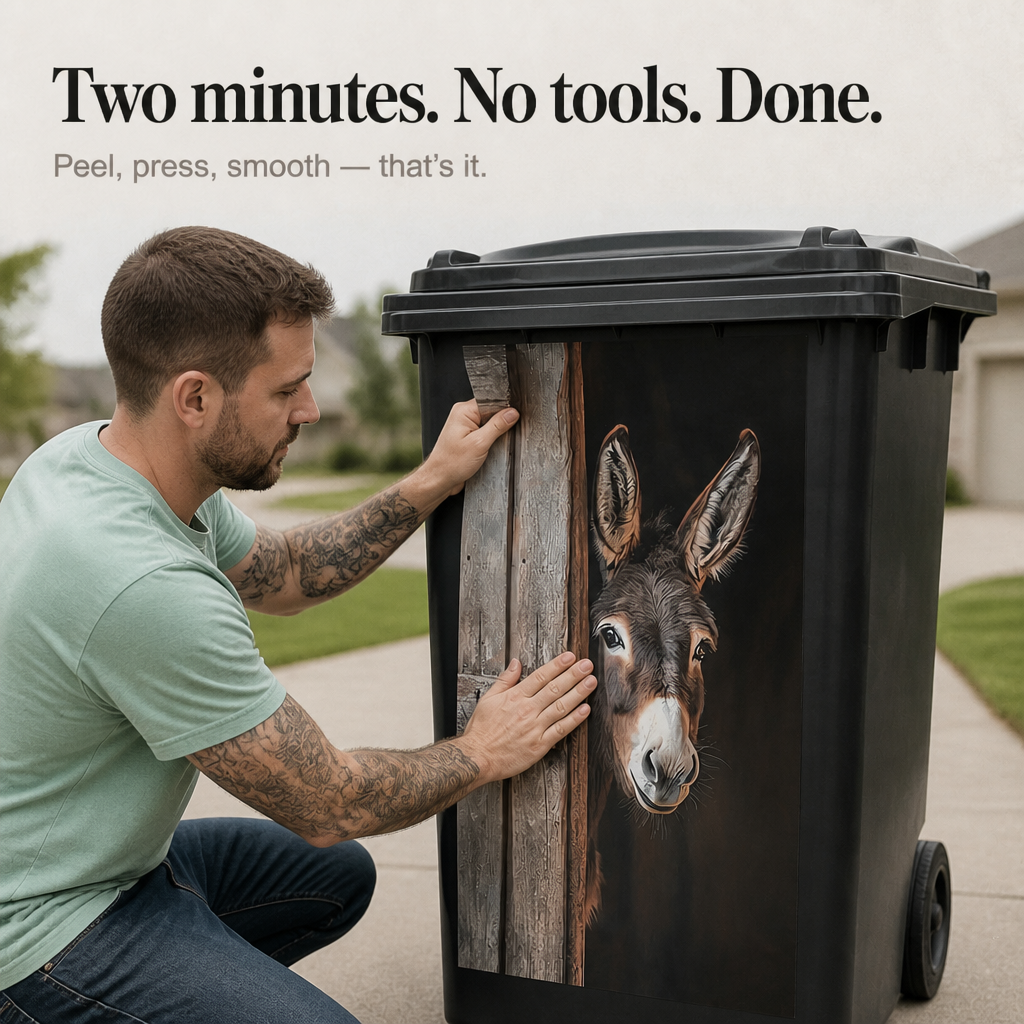Binbelle Weatherproof Trash Can Decal - Elena Harper