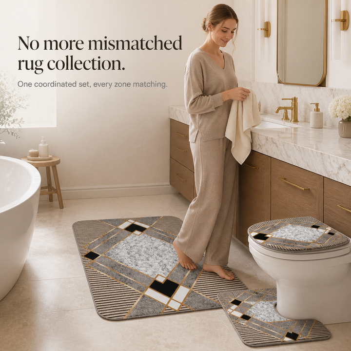 Cozyhaven Four-Piece Plush Bathroom Rug Set - Elena Harper