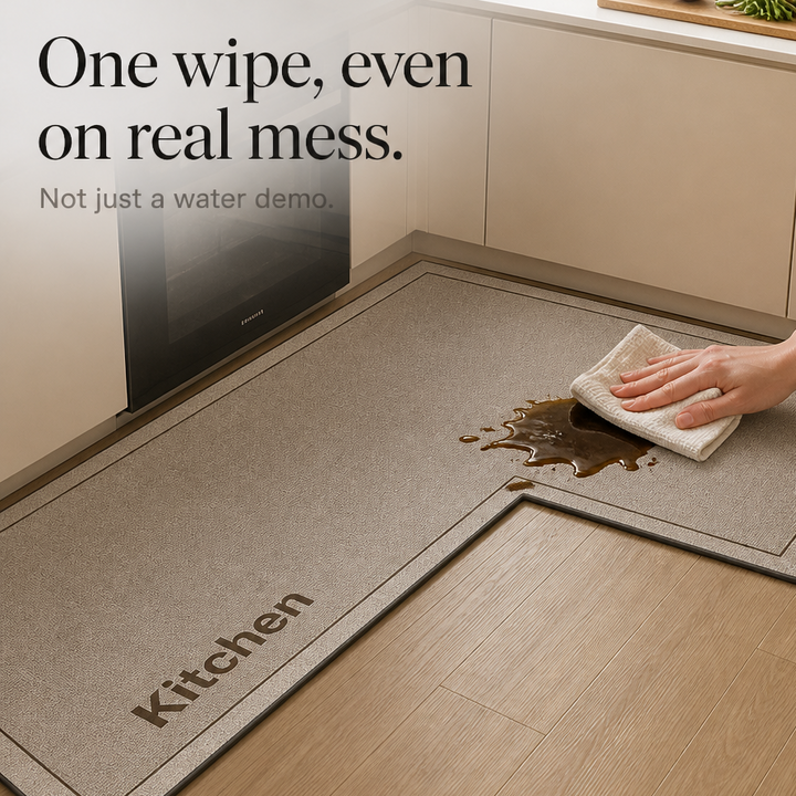 Drymatt L-Shaped Diatomite Quick-Dry Kitchen Mat - Elena Harper