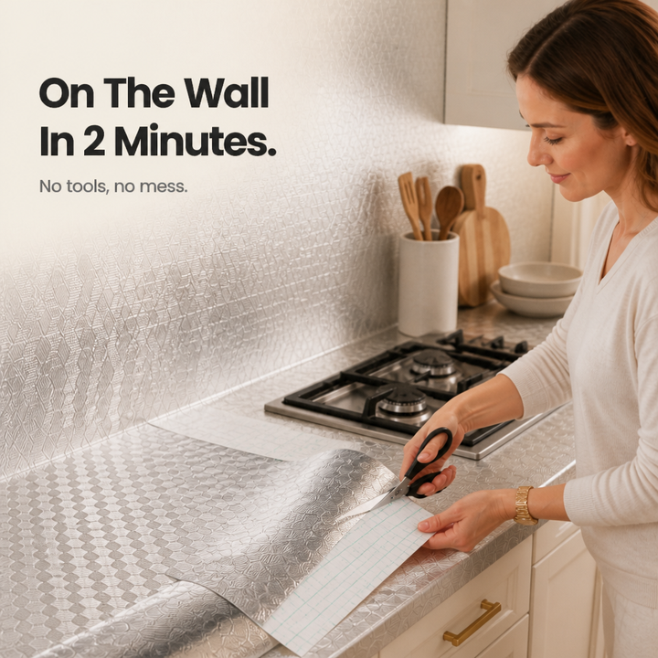 Cooltex Heat-Resistant Foil Backsplash Liner - Elena Harper