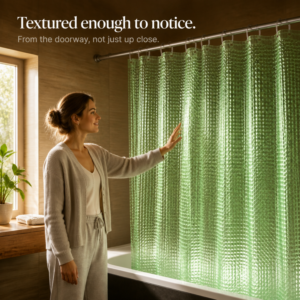 Dryhaven 3D Embossed Shower Curtain - Elena Harper