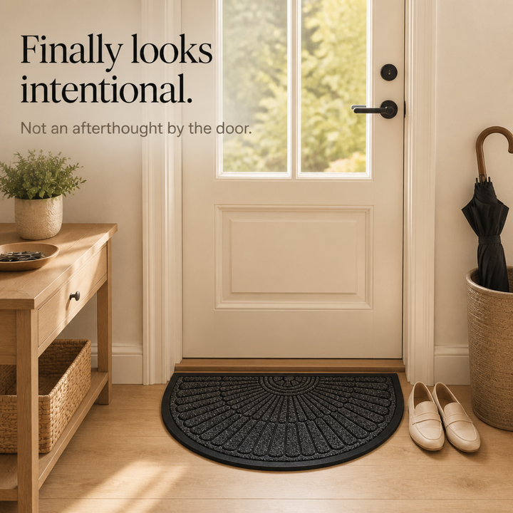 Curvella Semi-Circular Non-Slip Entryway Door Mat - Elena Harper