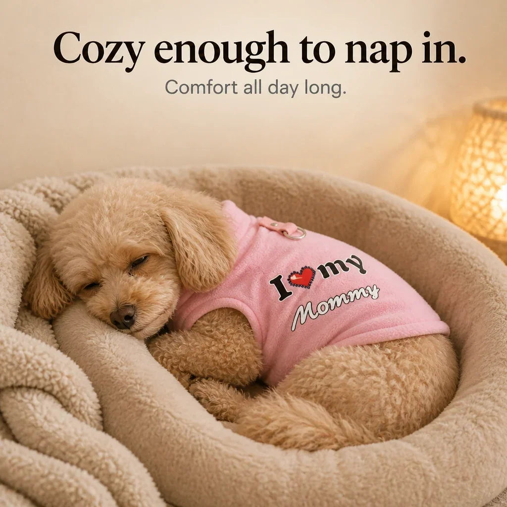 CosyPaw Fleece-Lined Printed Dog Sweater - Elena Harper