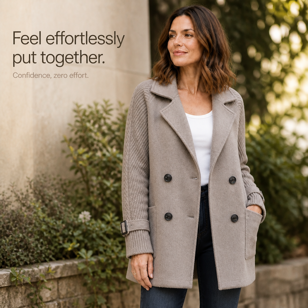 Doubletake Double-Breasted Lapel Coat - Elena Harper