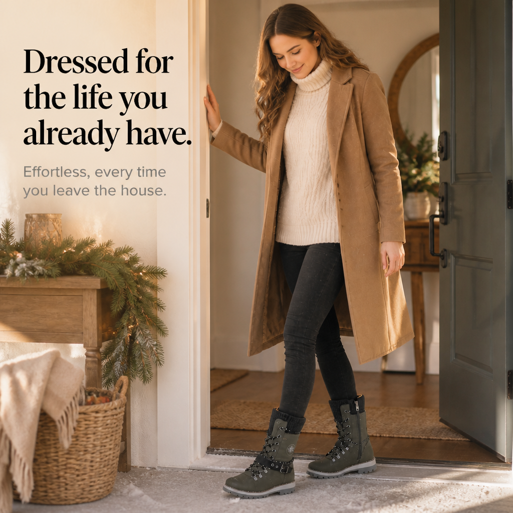 Cozette Knit-Shaft Wide-Foot Winter Boots - Elena Harper