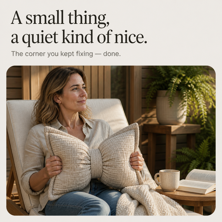 Bowsoft Chenille Look Bow-Shaped Throw Pillow - Elena Harper