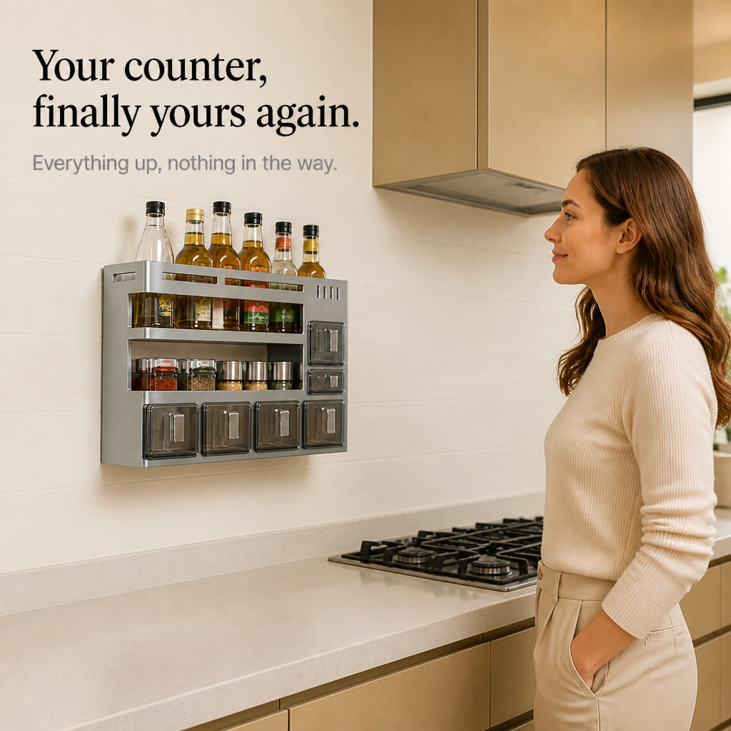 Drynest Anti-Rust Sealed Sliding Drawer Wall Rack - Elena Harper