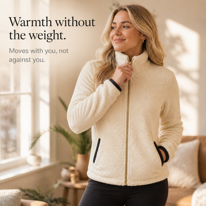 Cozyline Double-Layer Fleece-Look Zip Jacket - Elena Harper