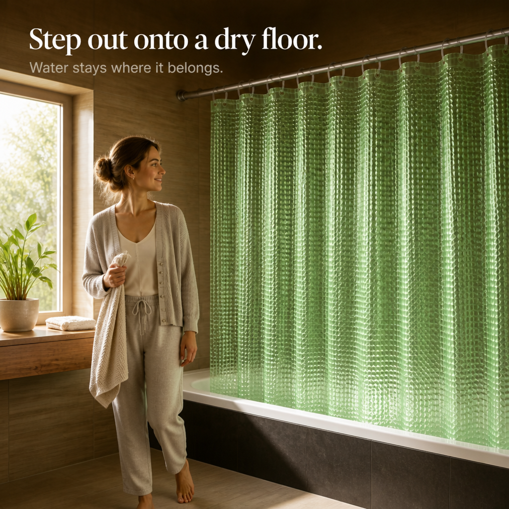 Dryhaven 3D Embossed Shower Curtain - Elena Harper