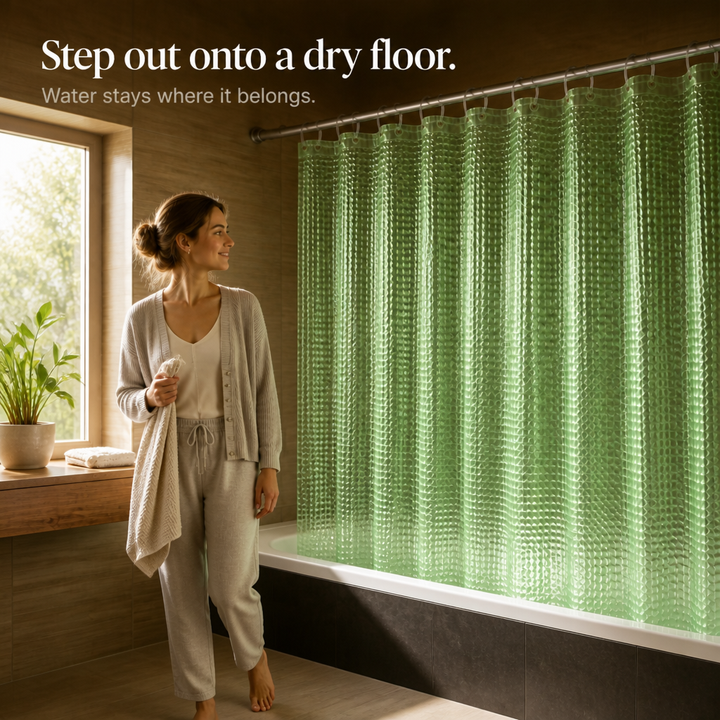 Dryhaven 3D Embossed Shower Curtain - Elena Harper