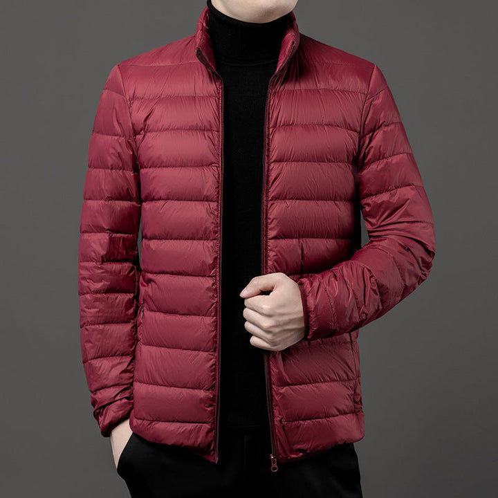 Men's Slim-Fit Lightweight Puffer Jacket - Modern & Warm