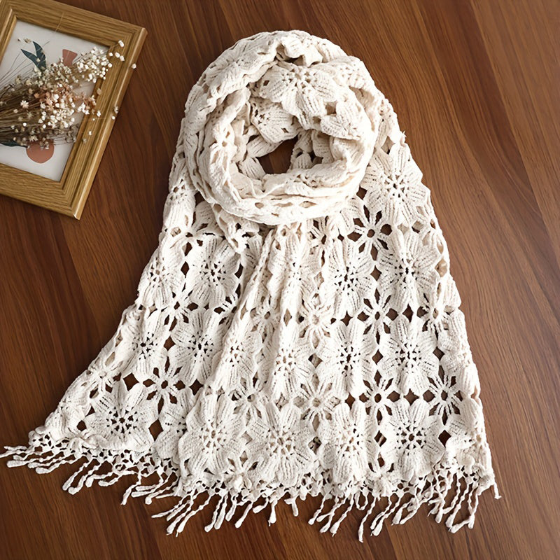 Casual Flower Hollow Scarf