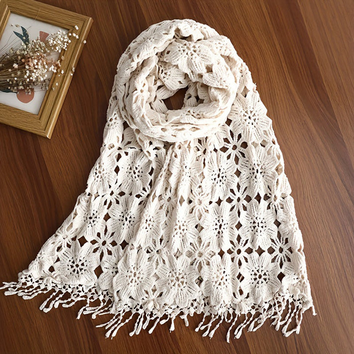 Casual Flower Hollow Scarf