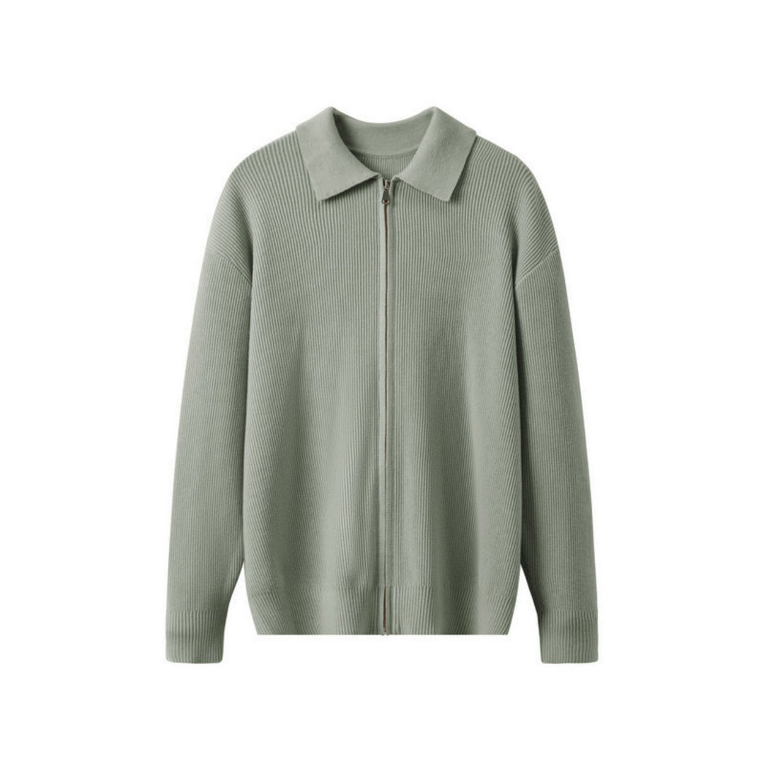 Knit Cardigan with Collar for Men - Franco